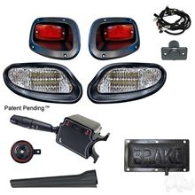 Picture of Deluxe Street Legal LED Factory Light Kit with Pedal Mount Brake Switch for E-Z-Go TXT 2014-Up