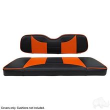 Picture of Seat Cover Set, Rear, Rally Black/Orange