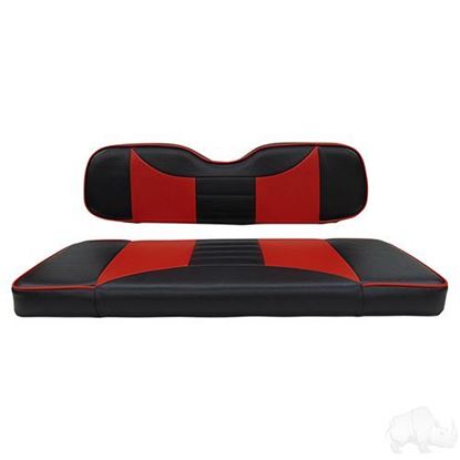 Picture of Seat Kit, Rear Flip, Steel, Rally Black/Red Cushions, Rhino 300 Series fits Club Car DS