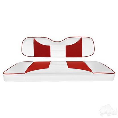 Picture of Seat Kit, Rear Flip, Steel, Rally White/Red Cushions, Rhino 300 Series fits Club Car DS