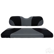 Picture of Club Car Precedent Sport Black Carbon Fiber/Gray Carbon Fiber Cushions Aluminum Rear Seat Kit