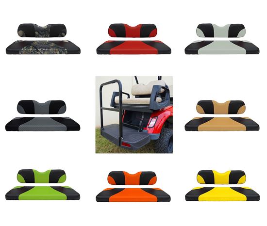 Picture of Rhino 500 Series E-Z-Go RXV Aluminum Rear Flip Seat Kit - Choose Your Seat Colors