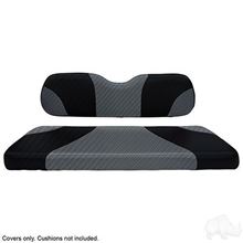 Picture of Sport Black Carbon Fiber/Gray Carbon Fiber Cover Set for Rhino 700 Series Super Saver Rear Seat Kits, Fits E-Z-Go TXT Only