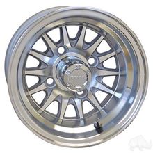 Picture of Club Car DS Gas 93-03.5 & Electric 84-03.5 6" Spindle Lift Kit, 22x11-10 RHOX Mojave DOT 4 Ply Tires with Silver Phoenix Wheels