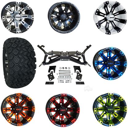 Picture of Club Car DS 2003.5-2009 6" A-Arm BMF Lift Kit, 22x11-10 All Terrain Tires, and Vegas Wheels - Choose Your Wheel