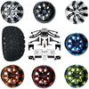 Picture of Club Car Precedent 6" A-Arm Standard Duty Lift Kit, 22x11-10 All Terrain Tires, and Vegas Wheels - Choose Your Wheel