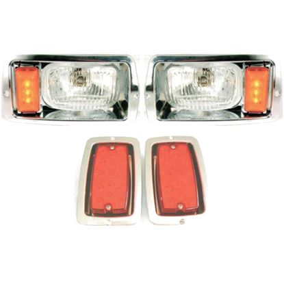 Picture of Light Kit, Halogen Headlights & LED Marker/Taillights, Chrome Bezels for Club Car DS 1982-1992 Old Style Body