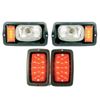 Picture of Light Kit with LED Turn Signal Markers & Taillights, Black Bezels, for Club Car DS 1982-1992 Old Style Body