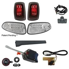 Picture of Basic Street Legal LED Factory Light Kit with Time Delay Brake Switch for E-Z-Go RXV 2016-Up Electric Only