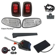 Picture of Basic Street Legal LED Factory Light Kit with OE Fit Brake Pedal Switch for E-Z-Go RXV 2016-Up