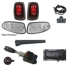 Picture of Standard Street Legal LED Factory Light Kit with Pedal Mount Brake Switch for E-Z-Go RXV 2016-Up
