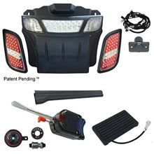 Picture of Basic Street Legal LED Light Bar Bumper Kit with OE Fit Brake Pedal Switch for E-Z-Go RXV 2008-2015