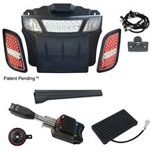 Picture of Standard Street Legal LED Light Bar Bumper Kit with OE Fit Brake Pedal Switch for E-Z-Go RXV 2008-2015