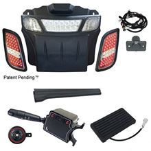 Picture of Deluxe Street Legal LED Light Bar Bumper Kit with OE Fit Brake Pedal Switch for E-Z-Go RXV 2008-2015