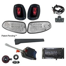 Picture of Basic Street Legal Clear Lens LED Factory Light Kit with Pedal Mount for E-Z-Go RXV 2008-2015