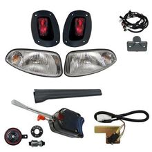 Picture of Basic Street Legal Halogen Factory Light Kit with Time Delay Brake Switch for E-Z-Go RXV 2008-2015 Electric Only, Discontinued, Limited Quantities Available
