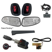 Picture of Standard Street Legal Clear Lens LED Factory Light Kit with Time Delay Brake Switch for E-Z-Go RXV 2008-2015 Electric Only