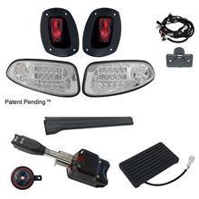 Picture of Standard Street Legal Clear Lens LED Factory Light Kit with OE Fit Brake Pedal Switch for E-Z-Go RXV 2008-2015