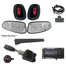 Picture of Standard Street Legal Clear Lens LED Factory Light Kit with Pedal Mount Brake Switch for E-Z-Go RXV 2008-2015