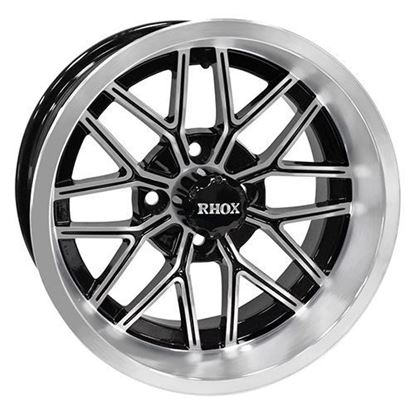 Picture of Wheel, RHOX RX281 Machined with Gloss Black 14x7