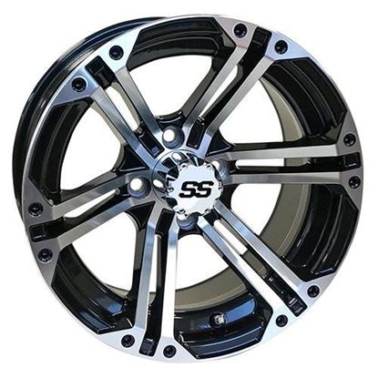 Picture of Wheel, RHOX RX353 Machined with Gloss Black 14x7