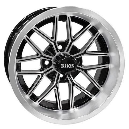 Picture of Wheel, RHOX RX282 Machined with Gloss Black 14x6