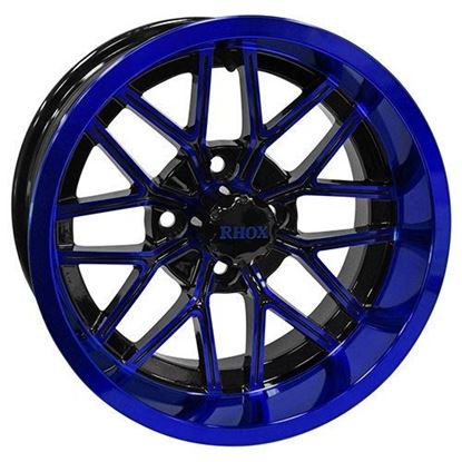 Picture of Wheel, RHOX RX281 Gloss Black with Blue 14x7