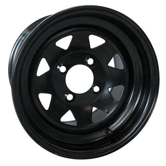 Picture of Wheel, Offset 12x7 Black 8-Spoke Steel