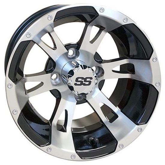 Picture of Wheel, RHOX RX320 Machined with Gloss Black 12x7