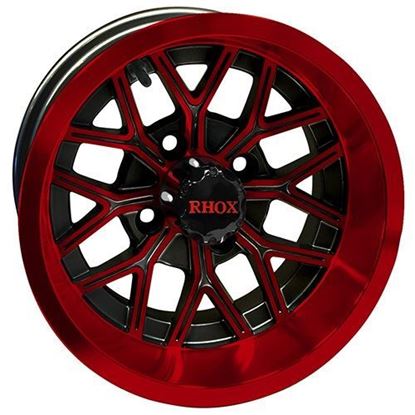 Picture of Wheel, RHOX RX284 Gloss Black with Red 12x6