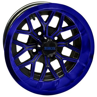 Picture of Wheel, RHOX RX283 Gloss Black with Blue 12x7