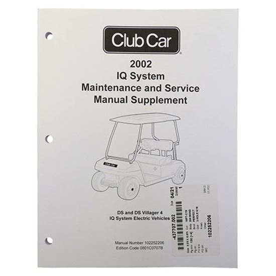 Picture of Maintenance & Service Supplement, Club Car DS IQ 2002