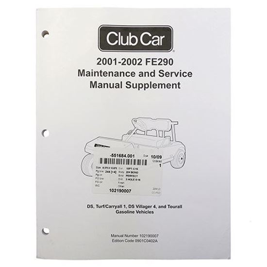 Picture of Maintenance & Service Supplement, Club Car DS Gas (FE290) 2001-2002