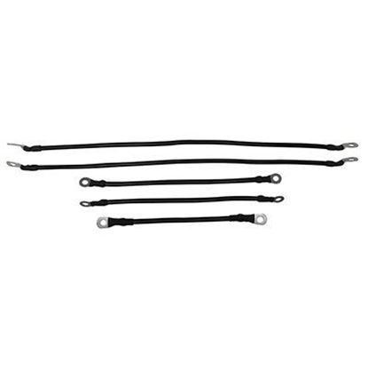 Picture of Battery Cable Set, 4 gauge, (2) 21" (2) 12" (1) 9", Club Car Tempo, Onward, Precedent with 8V Batteries