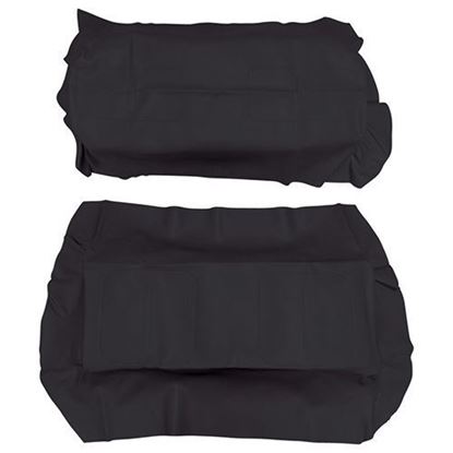Picture of Cover Set, Black Vinyl, for E-Z-Go TXT 700 Series Rear Seat Kits with Wood Back