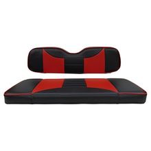 Picture of E-Z-Go TXT 1996+ Rally Black/Red Cushions Aluminum Rear Seat Cargo Box Kit