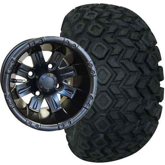 Picture of Combo, Lifted, Set of (4) Tire & Wheel: RHOX Mojave DOT 22x11-10 and RHOX Vegas 10x7 Matte Black Wheel