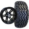 Picture of Lifted, Set of (4) Tire & Wheel Combo: Rhox RXAT DOT 23x10-14 and Rhox 14x7 RX354 Gloss Black Wheel