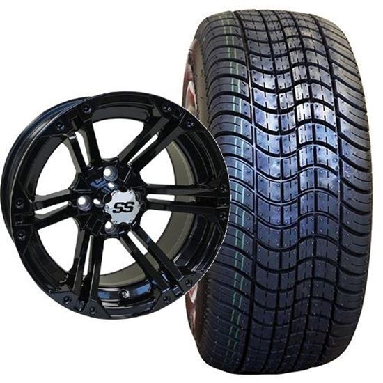 Picture of Non-Lifted, Set of (4) Tire & Wheel Combo: Rhox RXLP DOT 225/30-14 and Rhox 14x7 RX354 Gloss Black Wheel