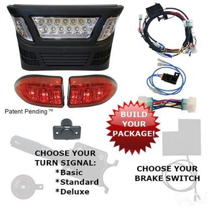 Picture of Club Car Precedent Gas 2004-Present LED Light Bar Kits with Multi-Color LED - Choose Your Street Legal Kit