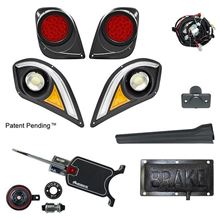 Picture of Basic Street Legal LED Light Kit with Multi-Color Running Lights with Pedal Mount Brake Switch for Yamaha Drive2