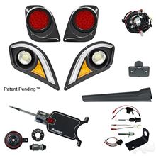 Picture of Basic Street Legal LED Light Kit with Multi-Color Running Lights with Linkage Activated Brake Switch for Yamaha Drive2