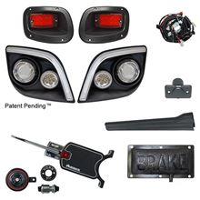 Picture of Basic Street Legal LED Light Kit with Multi-Color Running Lights with Pedal Mount Brake Switch for E-Z-Go Express