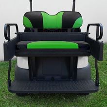 Picture of Seat Kit, Cargo Box, Rear Flip, Aluminum, Sport Black/Green Cushions, Rhino 900 Series fits Club Car Precedent