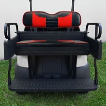 Picture of Seat Kit, Cargo Box, Rear Flip, Aluminum, Rally Black/Red Cushions, Rhino 900 Series fits Club Car Precedent