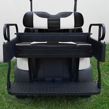 Picture of Seat Kit, Cargo Box, Rear Flip, Aluminum, Rally Black/White Cushions, Rhino 900 Series fits Club Car Precedent
