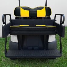 Picture of Seat Kit, Cargo Box, Rear Flip, Aluminum, Rally Black/Yellow Cushions, Rhino 900 Series fits Club Car Precedent