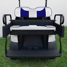 Picture of Seat Kit, Cargo Box, Rear Flip, Aluminum,  Rally White/Blue Cushions, Rhino 900 Series fits Club Car Precedent