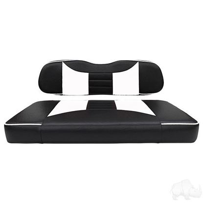 Picture of Seat Cushion Set, Front, Rally Black/White for Club Car DS 2000-Newer