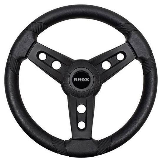 Picture of Steering Wheel, Lugana, Black, All E-Z-Go